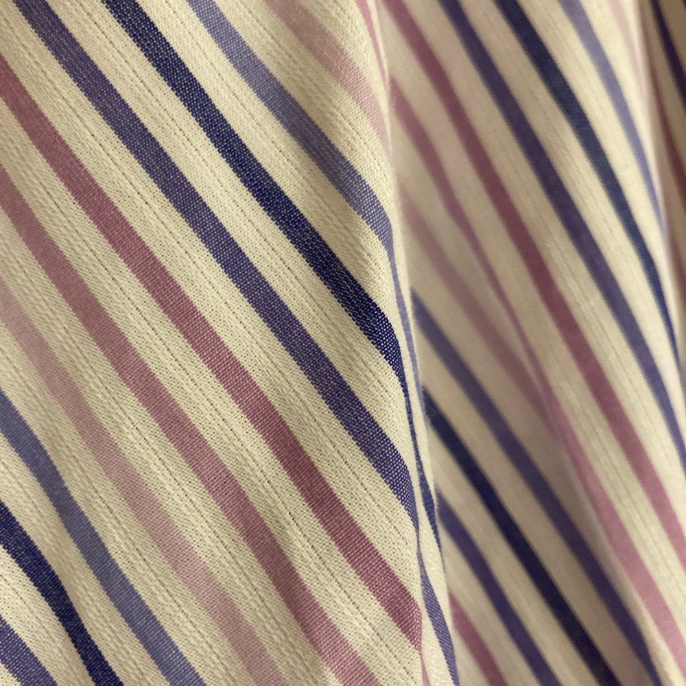 NWT Lane Bryant smocked 3/4 stripe top size 20. Purple blue white. - Picture 13 of 13